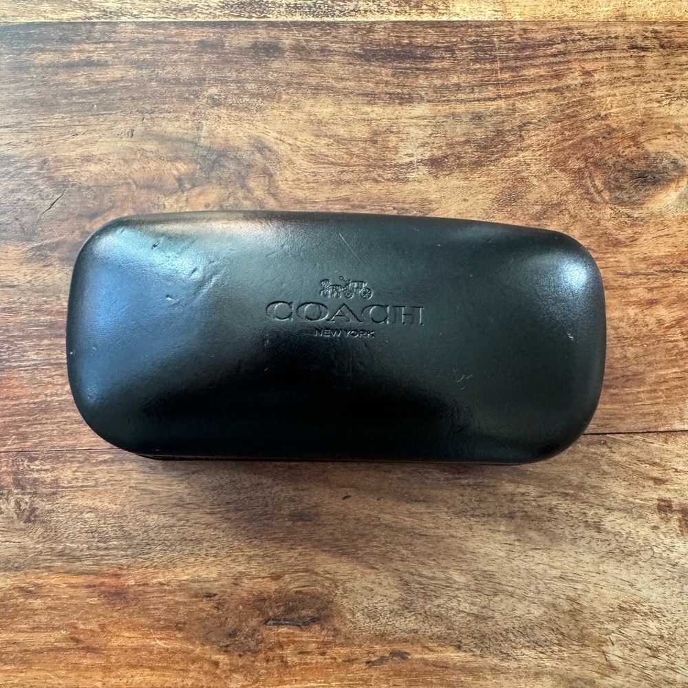 Coach sunglasses hard case with lens wipe